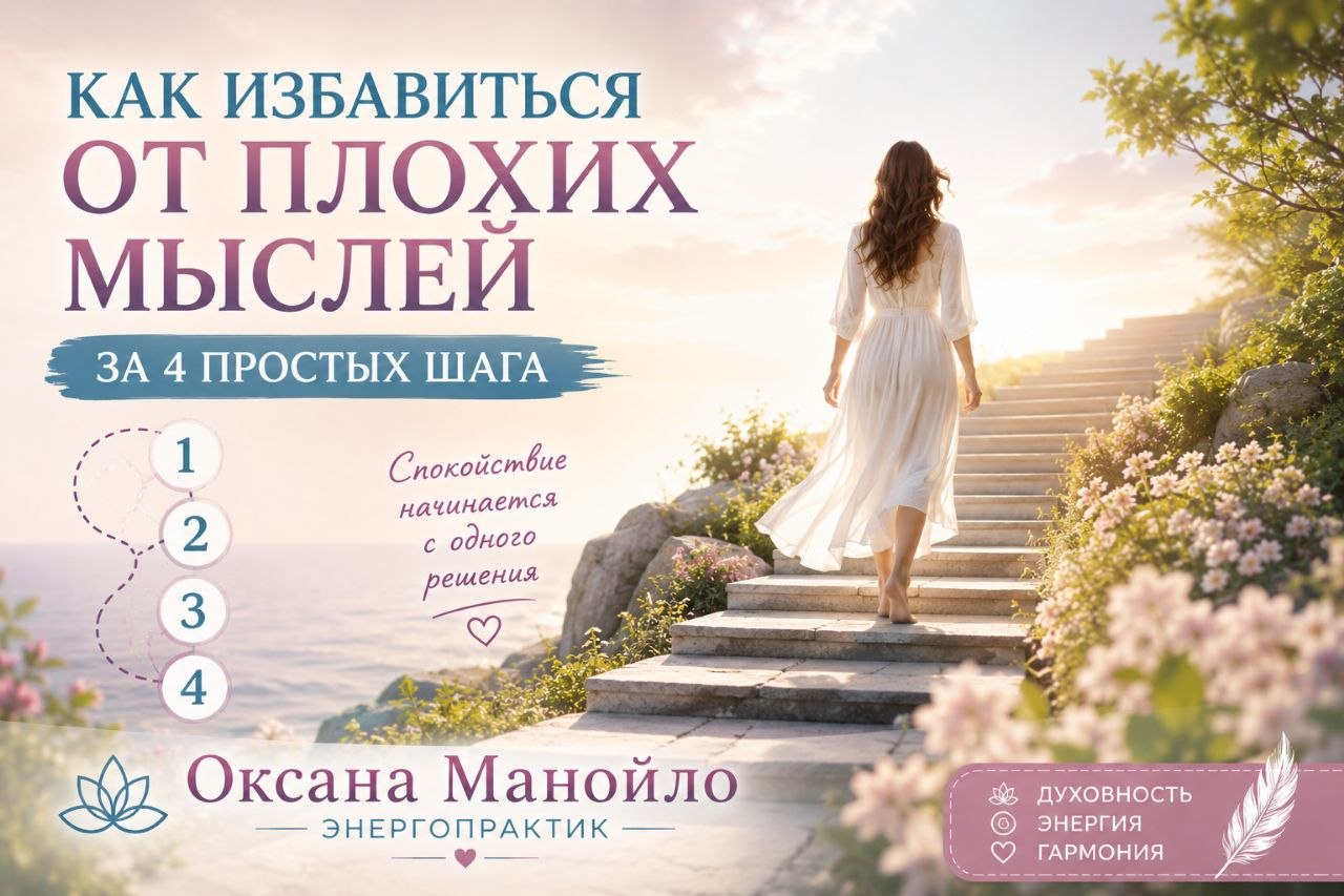 Как избавиться от плохих мыслей за 4 простых шага?